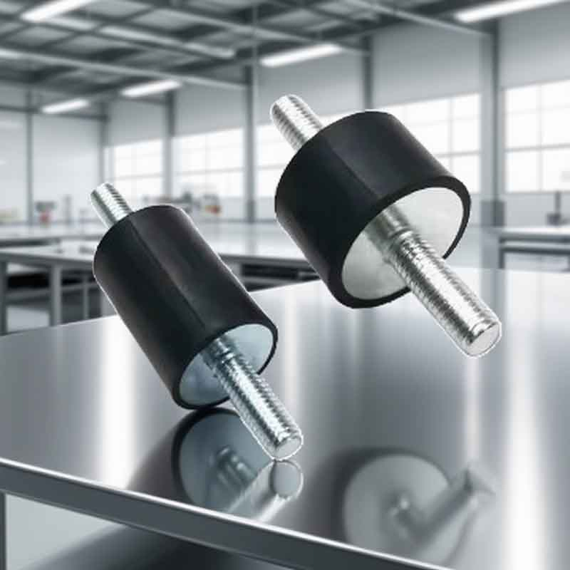 Compact Multi-Functional Heavy-Duty Rubber Vibration Isolation Pad with Fan Damper Design for M3/M6 Generator Shock Absorption