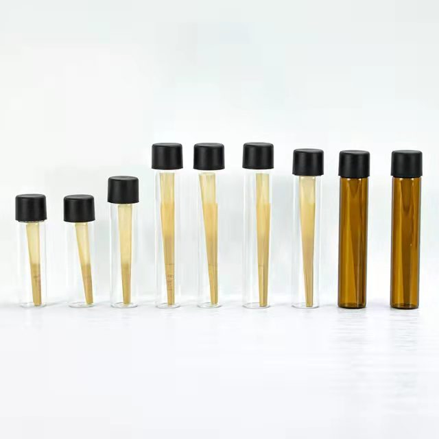 Pre Roll Containers Pre - Roll Tube Glass Tube with Cork Glass Pre Roll Tubes