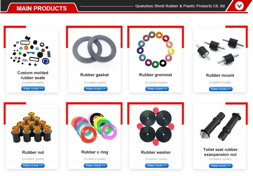 Black Double Hole Rubber Pad Anti-Slip Shock Absorption Shim