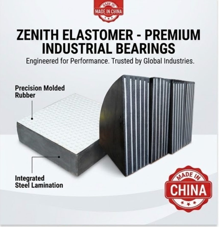 Anti-Slip, Wear-Resistant Rubber Bearing Pads for Bridge Shock Absorption &amp; Cushioning