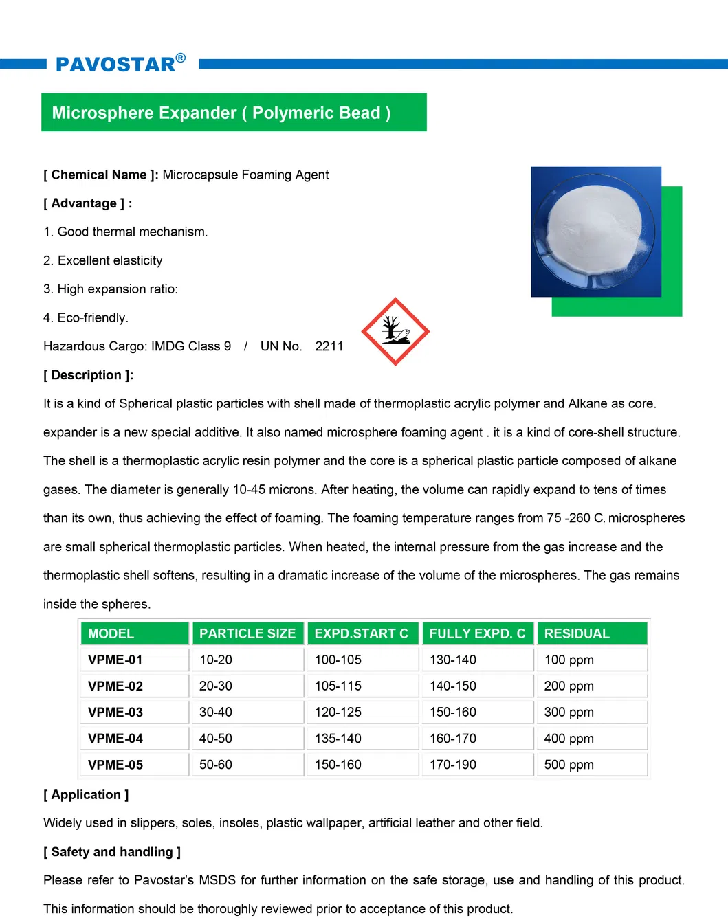 Expandable Microspheres Product