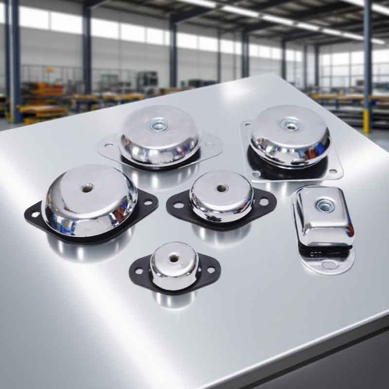 Compact Multi-Functional Heavy-Duty Rubber Vibration Isolation Pad with Fan Damper Design for M3/M6 Generator Shock Absorption