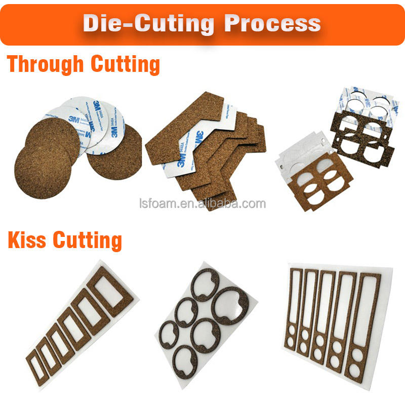 Custom Kiss Cut Nitrile Rubberized Cork Gaskets for Valve Covers