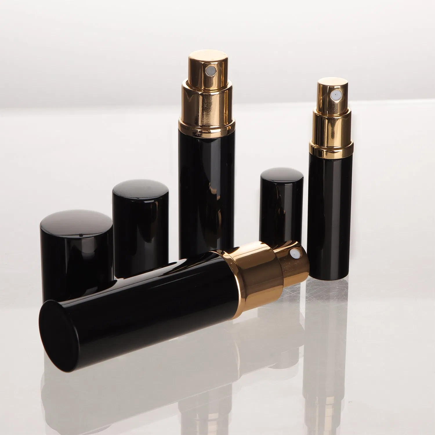 10ml Aluminum Glass Sprayer Bottle with Custom Logo Black/Golden/Silver Cap for Perfume Packaged in Carton MOQ 100PCS