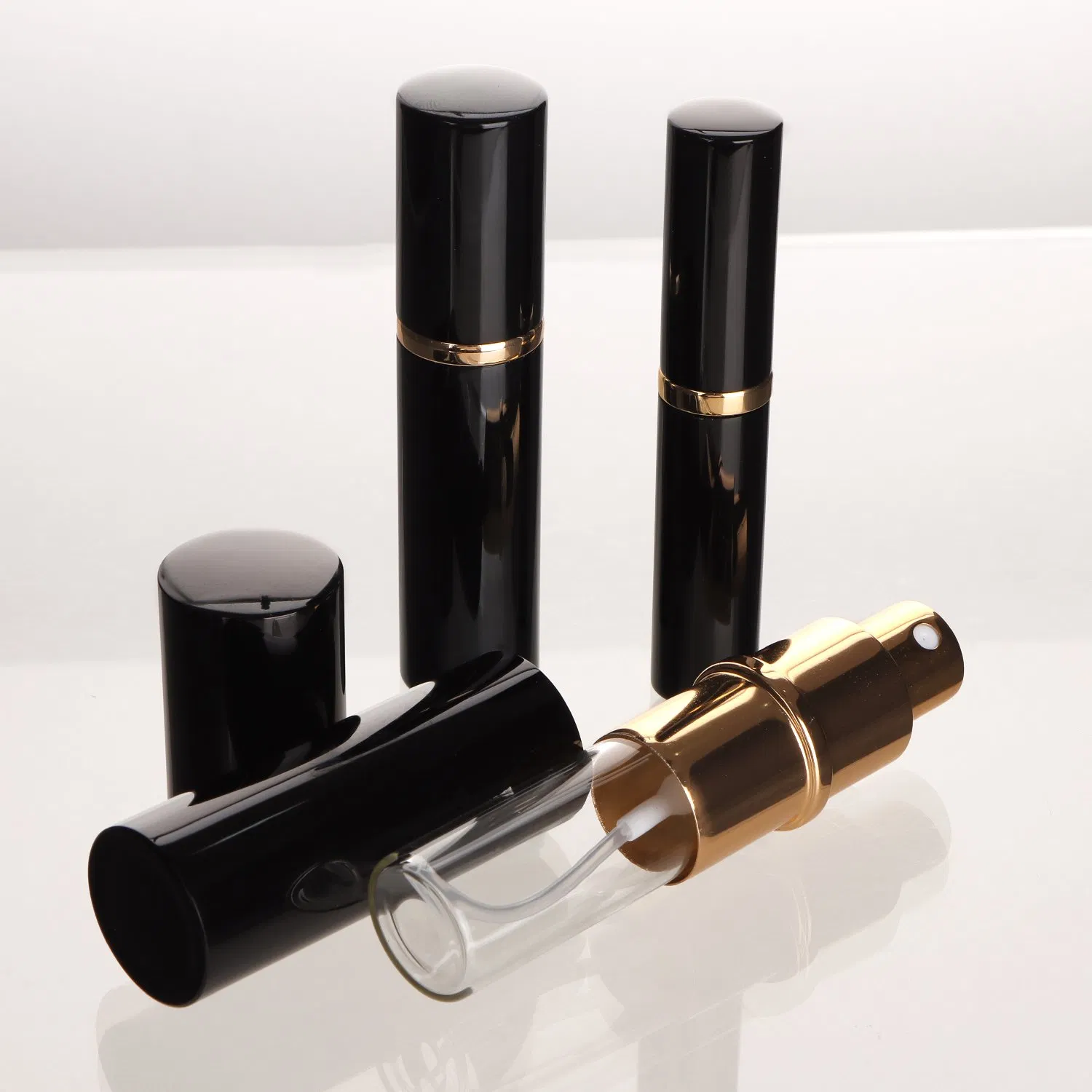 10ml Aluminum Glass Sprayer Bottle with Custom Logo Black/Golden/Silver Cap for Perfume Packaged in Carton MOQ 100PCS
