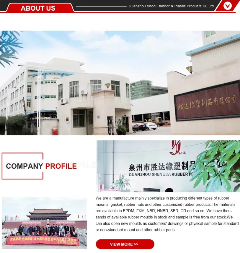 Black Double Hole Rubber Pad Anti-Slip Shock Absorption Shim