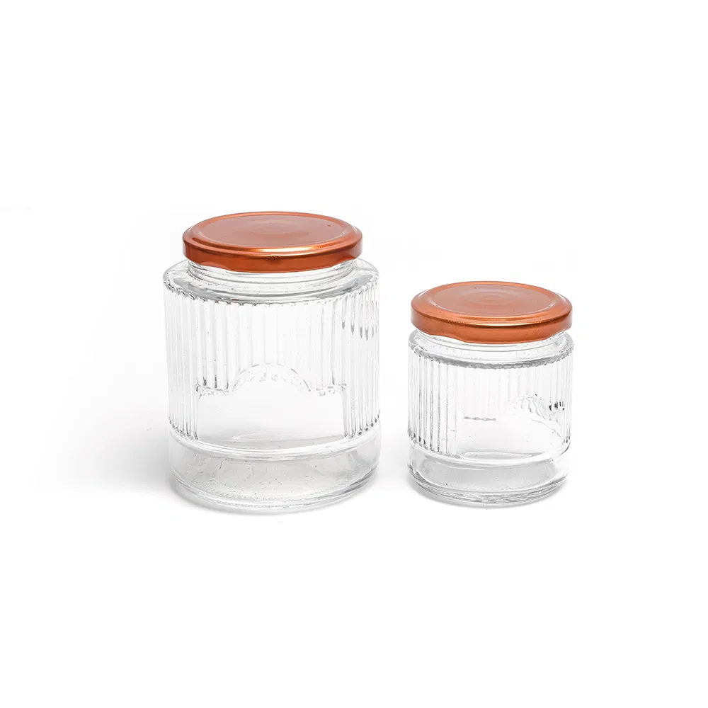 Glass Storage Jar 100ml Small Sealed Container with Tinplate Screw Lid