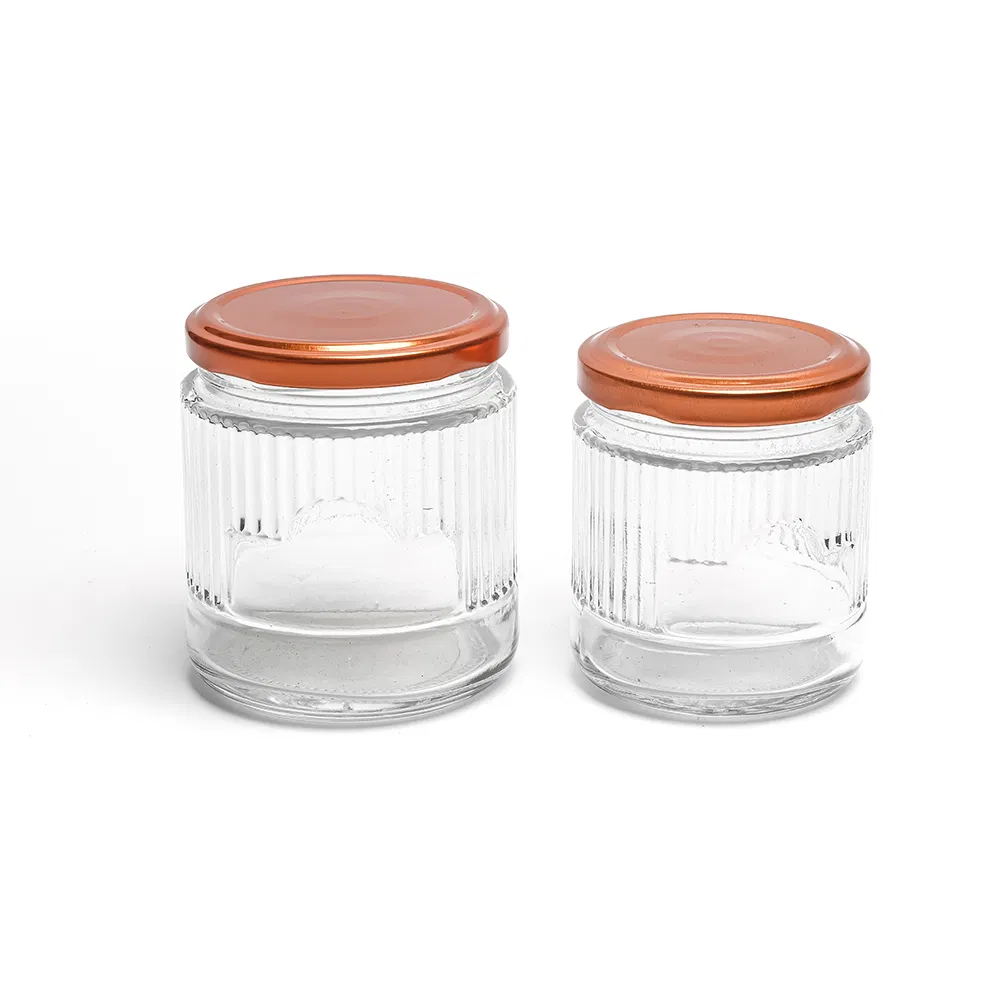 Glass Storage Jar 100ml Small Sealed Container with Tinplate Screw Lid