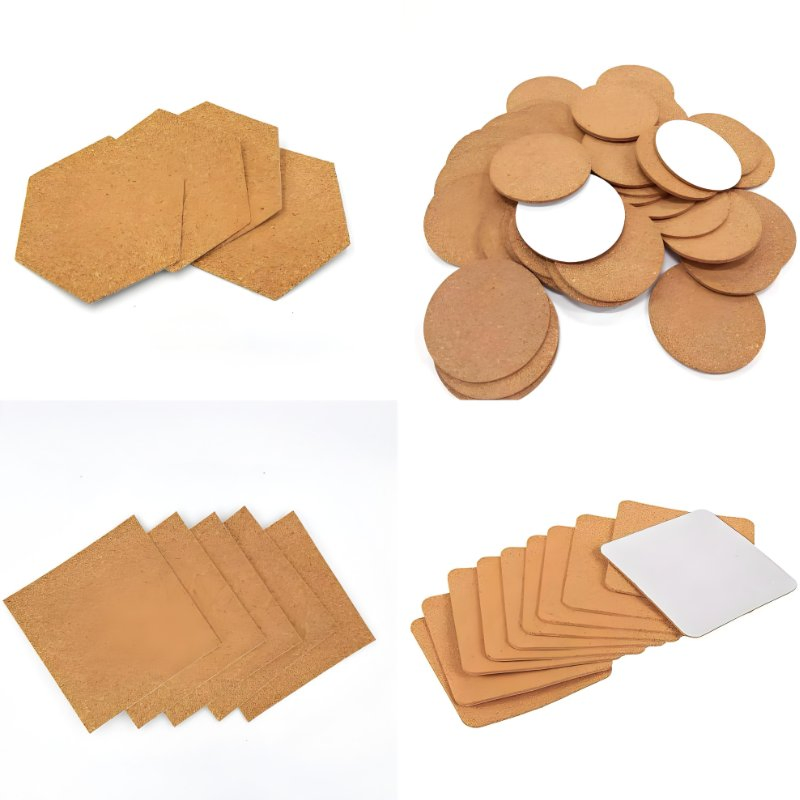 Durable Cork Pad with Self Adhesive Rubber for Glass Protection
