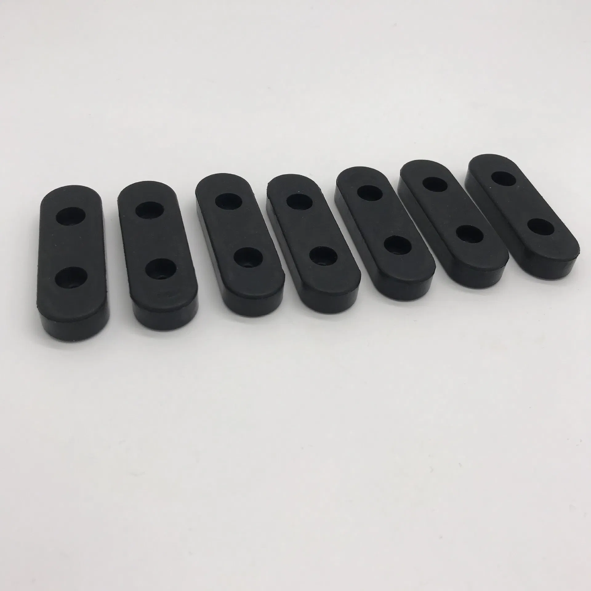 Black Double Hole Rubber Pad Anti-Slip Shock Absorption Shim