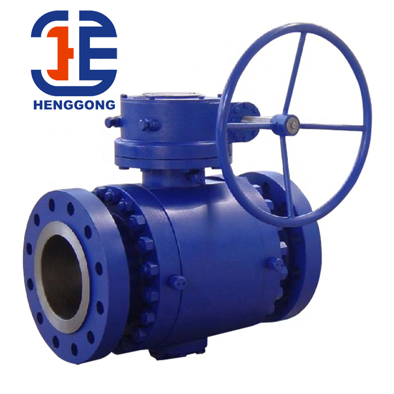 DIN/JIS Full Bore Wcb Steel Electric Trunnion Mounted Stainless Steel PVC PP Gas Forged Ball Valve with Worm Gear