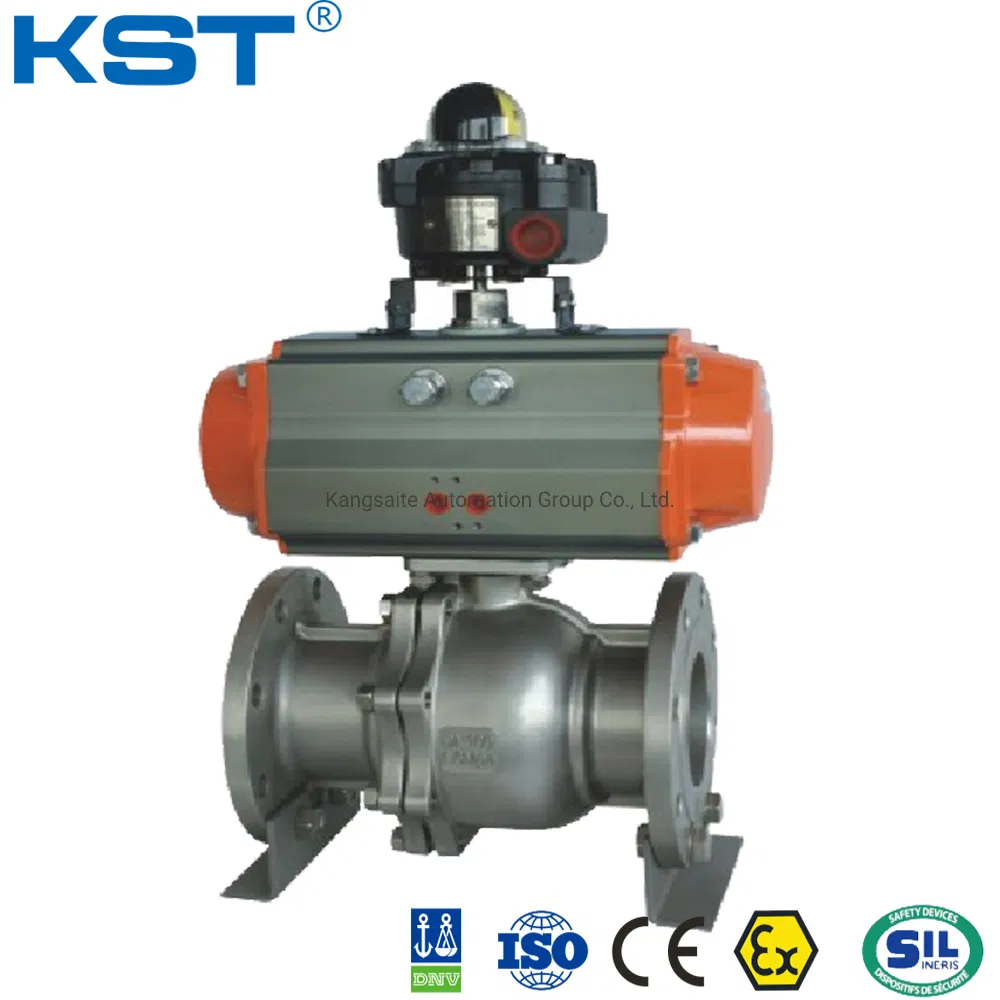 CF8/CF8m/CF3m Stainless Steel Floating Ball/Trunnion Mounted Flanged Ball Valve with ISO 5211/DIN 3337 Pneumatic Actuator 6D/CE/ISO9001/FDA/Dnv