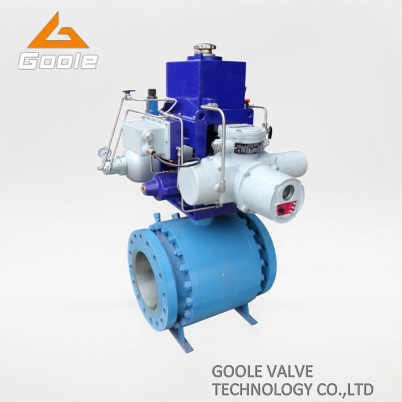 3PCS Electric Actuated Forged Steel Fixed Ball Valve