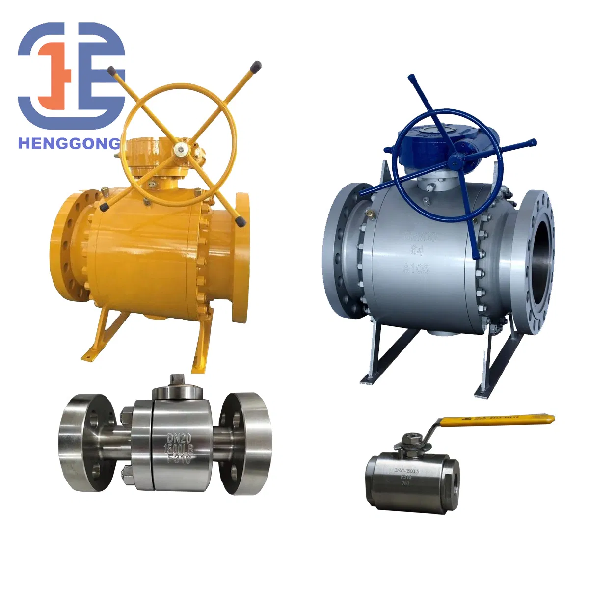 ANSI/DIN/JIS Worm Gear A105 900lb 304 316 Wcb Static Resistant Forged UPVC Trunnion Mounted Ball Valve