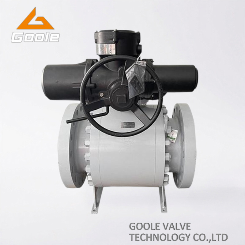 3 Pieces Electric Cast Steel Trunnion Mounted Ball Valve