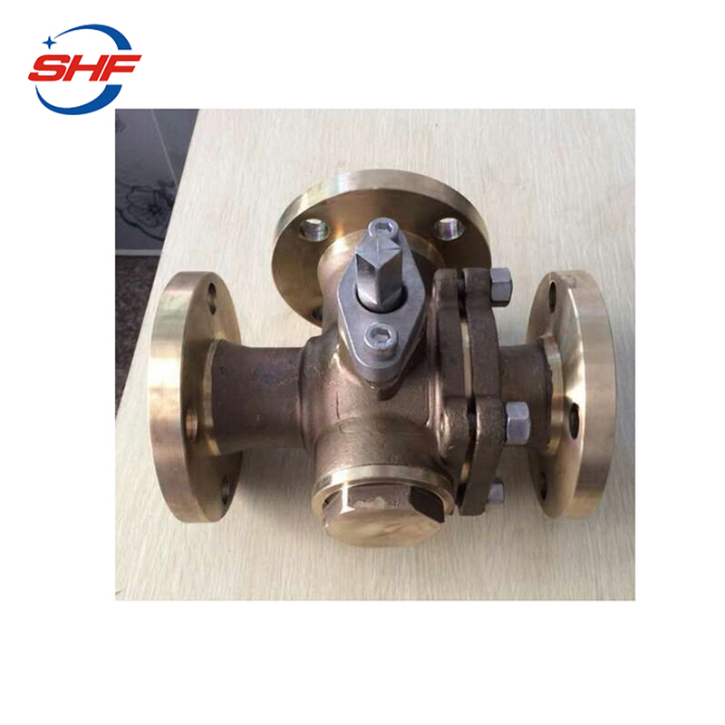 Chinese Manufacture API 6D 3 Way Bronze Ball Balve for Sea Water
