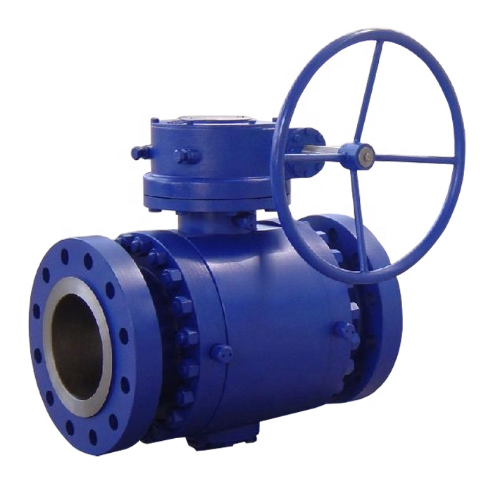 ANSI/DIN/JIS Worm Gear A105 900lb 304 316 Wcb Static Resistant Forged UPVC Trunnion Mounted Ball Valve