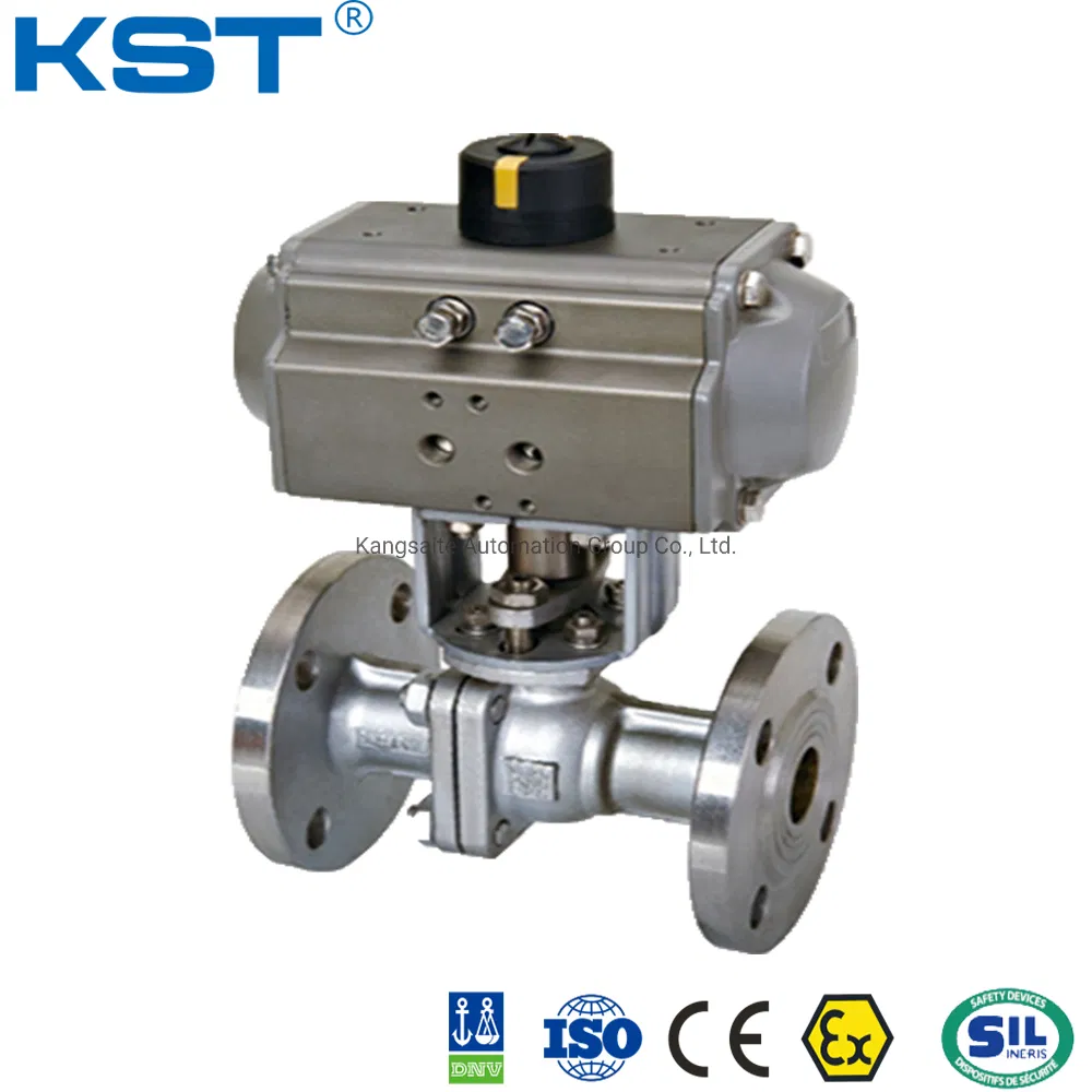CF8/CF8m/CF3m Stainless Steel Floating Ball/Trunnion Mounted Flanged Ball Valve with ISO 5211/DIN 3337 Pneumatic Actuator 6D/CE/ISO9001/FDA/Dnv