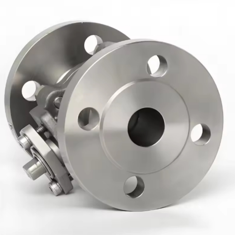 ISO CE Certified Pn16 DN50 DN80 High Temperature Manual Trunnion Mounted Nickel Based Alloy 2PC Flanged Ball Valve