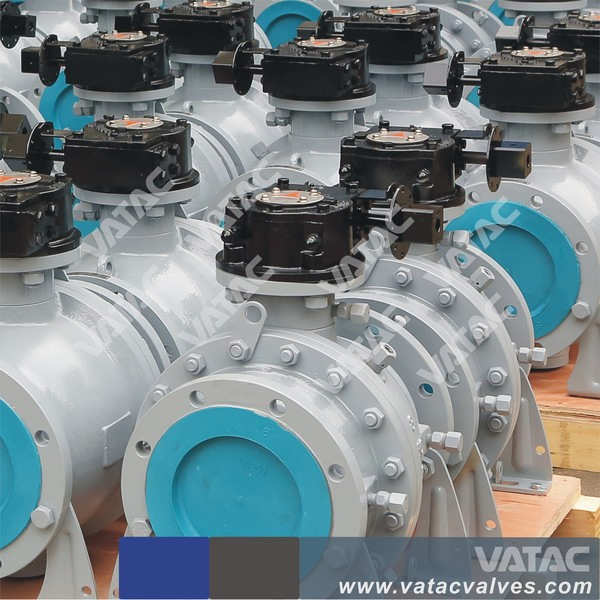 Carbon Steel Pneumatic Flanged Trunnion Mounted Ball Valve