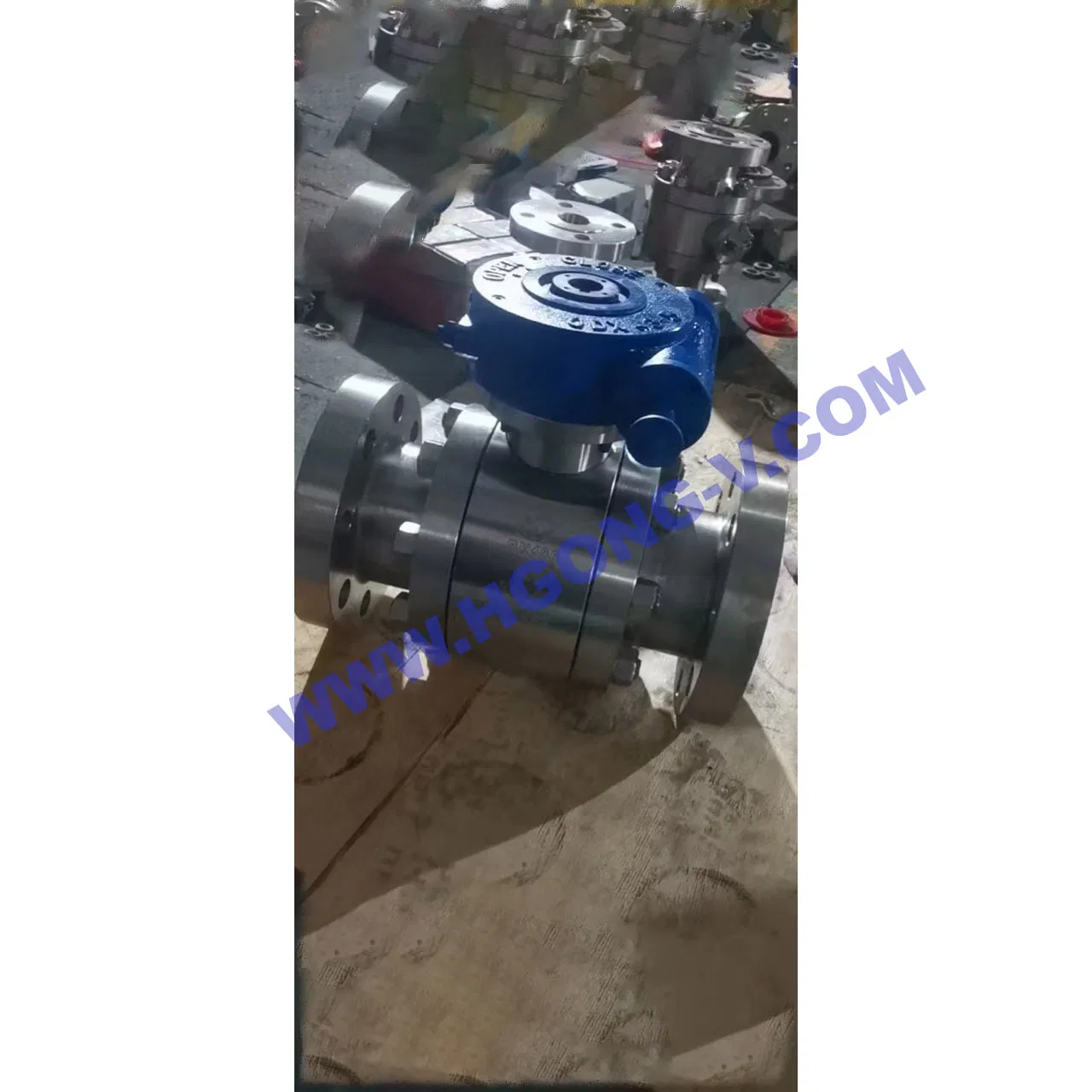 ANSI/DIN/JIS A105 Wcb 304 F91 Worm Gear Pneumatic Flange Forged Trunnion Mounted Gas Ball Valve