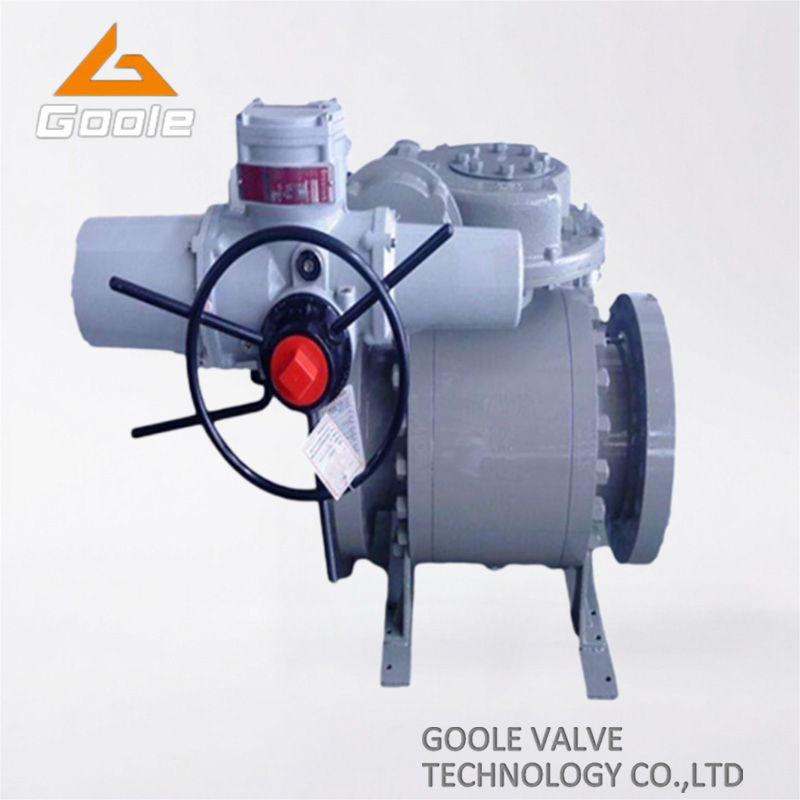3 Pieces Electric Forged Steel Trunnion Mounted Ball Valve