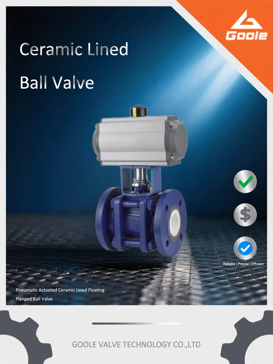 Pneumatic Ceramic Lined Floating Ball Valve
