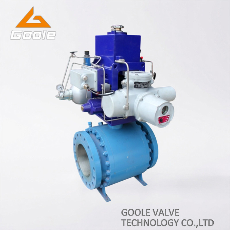 3 Pieces Electric Cast Steel Trunnion Mounted Ball Valve