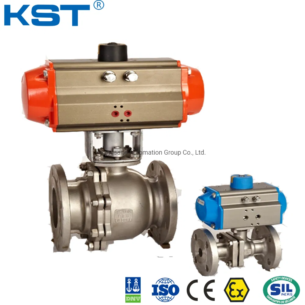 CF8/CF8m/CF3m Stainless Steel Floating Ball/Trunnion Mounted Flanged Ball Valve with ISO 5211/DIN 3337 Pneumatic Actuator 6D/CE/ISO9001/FDA/Dnv