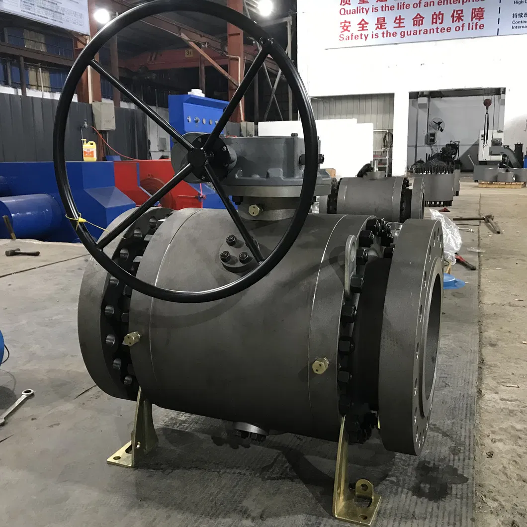 API 6D/API 608 2PC 3PC Trunnion Mounted Ball Valve Cast Steel Wcb Flanged End Soild Ball