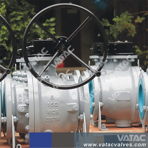 2PCS Cast Steel Trunnion Mounted Side Entry Manual Operation Ball Valve