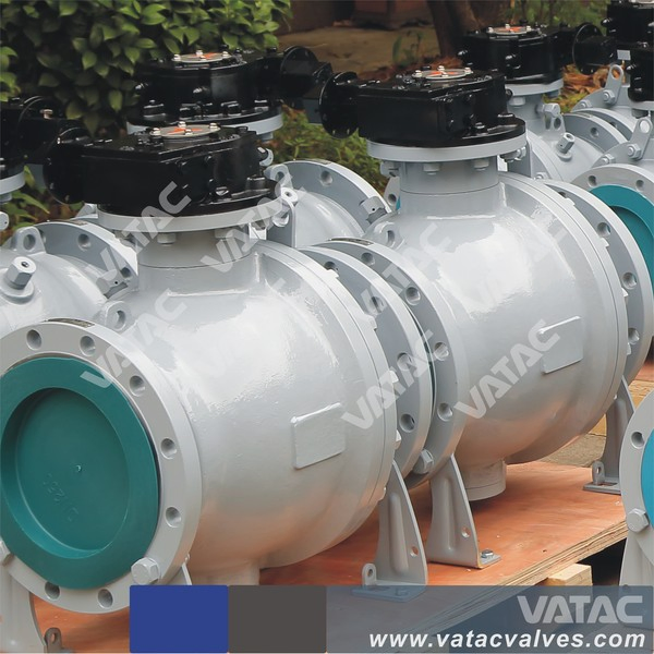 Carbon Steel Pneumatic Flanged Trunnion Mounted Ball Valve