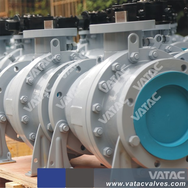 Carbon Steel Pneumatic Flanged Trunnion Mounted Ball Valve