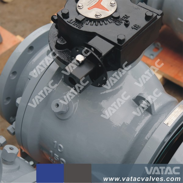 Carbon Steel Pneumatic Flanged Trunnion Mounted Ball Valve