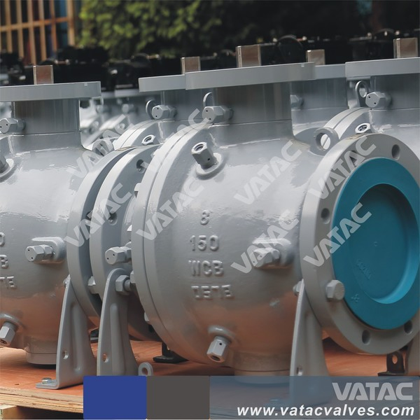 Carbon Steel Pneumatic Flanged Trunnion Mounted Ball Valve