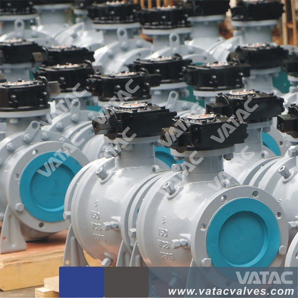 2PCS Cast Steel Trunnion Mounted Side Entry Manual Operation Ball Valve