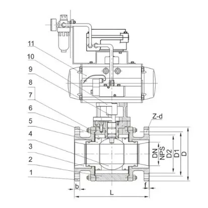 Pneumatic Ceramic Lined Floating Ball Valve Details