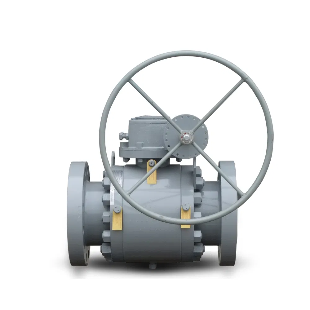 JIS/ANSI/DIN Pneumatic Forged A105/FL2/F11/F22/F5/F304/F316/F321 Trunnion Mounted Flange Gas Oil Ball Valve