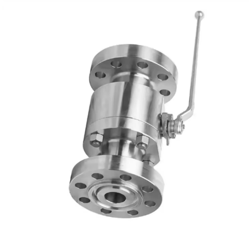 ISO CE Certified Pn16 DN50 DN80 High Temperature Manual Trunnion Mounted Nickel Based Alloy 2PC Flanged Ball Valve