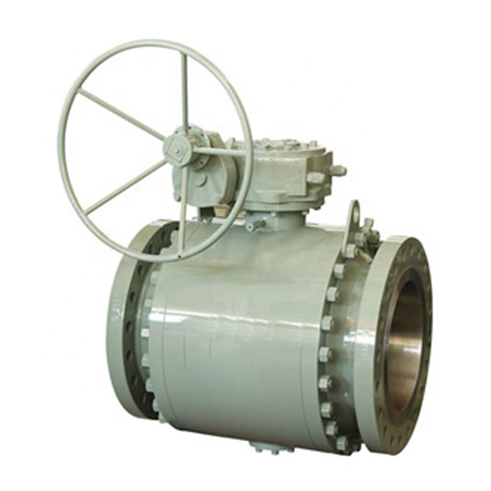 ANSI/DIN/JIS Worm Gear A105 900lb 304 316 Wcb Static Resistant Forged UPVC Trunnion Mounted Ball Valve
