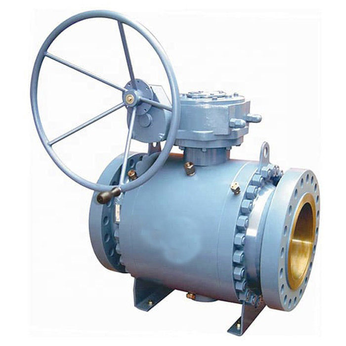 ANSI/DIN/JIS Worm Gear A105 900lb 304 316 Wcb Static Resistant Forged UPVC Trunnion Mounted Ball Valve