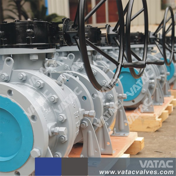 2PCS Cast Steel Trunnion Mounted Side Entry Manual Operation Ball Valve