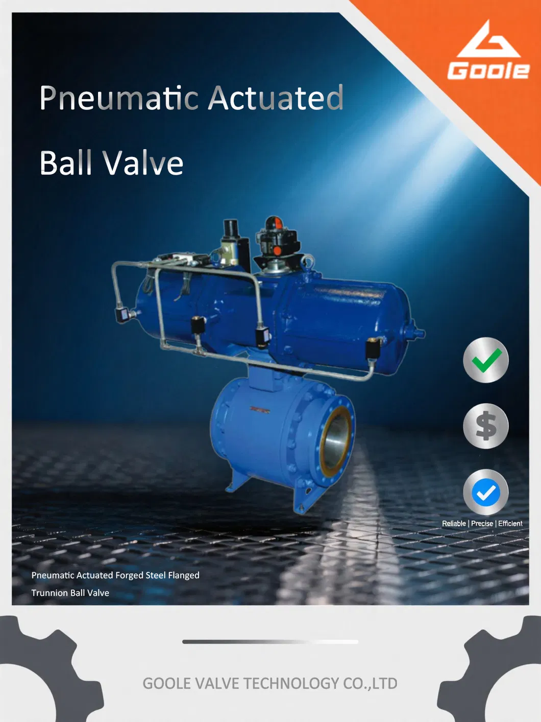 Pneumatic Forged Steel Trunnion Mounted Ball Valve