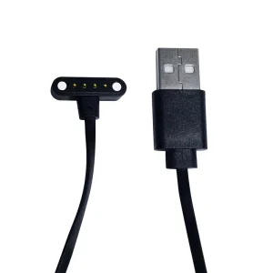 Cheap 4 pin Pogo Pin Black Magnetic Charging Cable