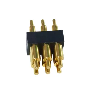 ODM double row 6 pin pogo pin spring loaded charge contact socket connector
