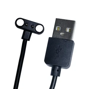 Custom 2 pin Pogo Pin Black Charger Magnetic USB Charging Cable
