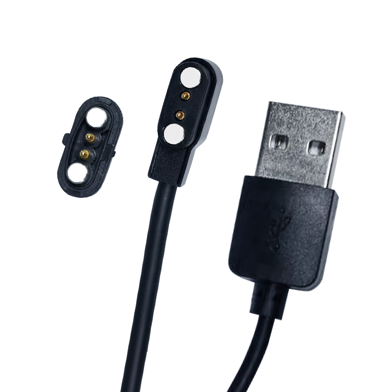 OEM 2 pin Pogo Pin Black Magnetic Data USB Charger Cable Manufacturer, Manufacturers