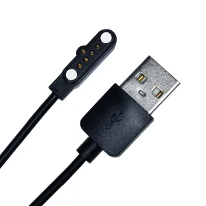 5 pin Pogo Pin Black Magnetic Cable