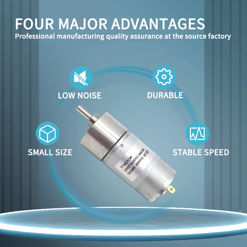 Dc Gear Motor High Torque 37mm Dc 12v 24v IE4 High Efficient High Torque Geared Motor
