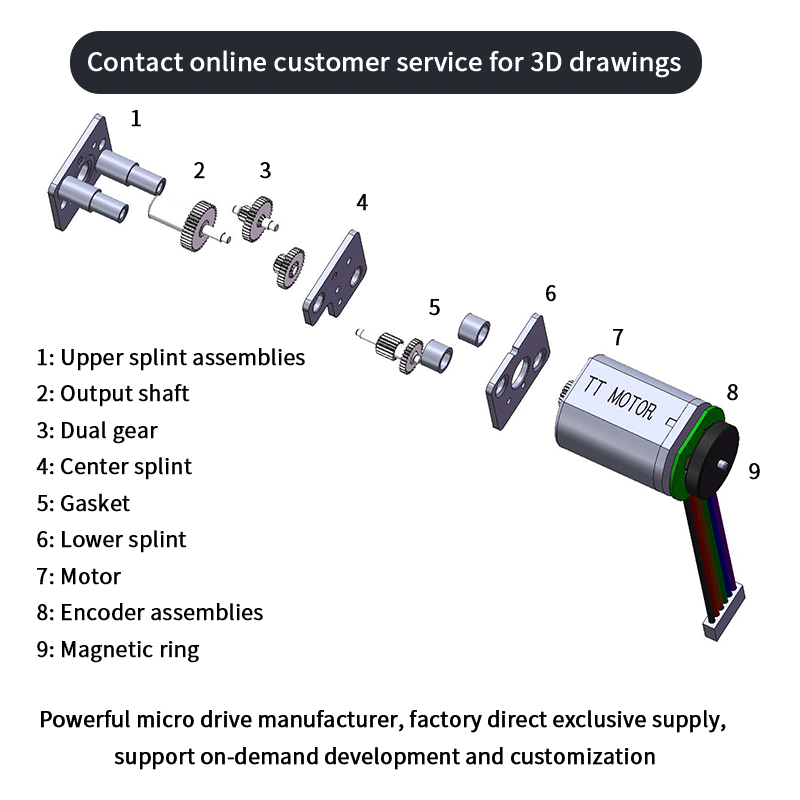 N20 2.4v 6v 12v Electric Robot DC Motor Mini Gear Motor